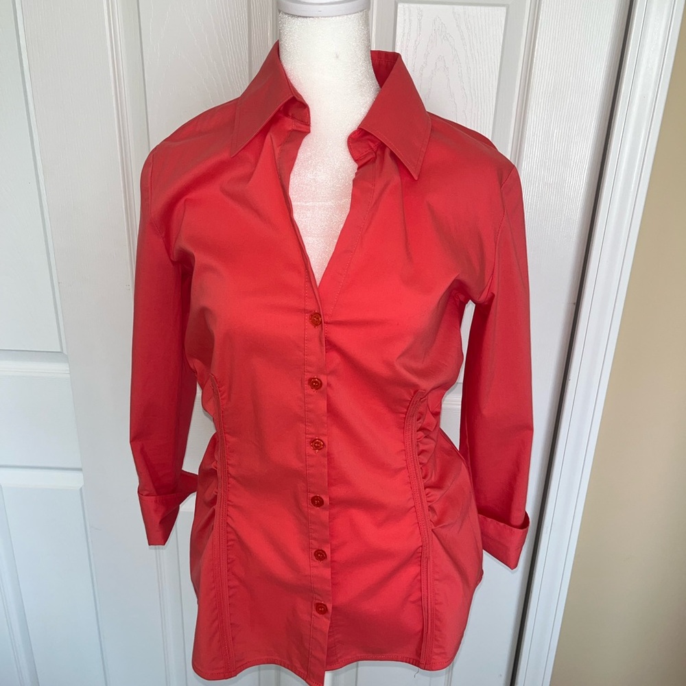 Button up top with cinched waist